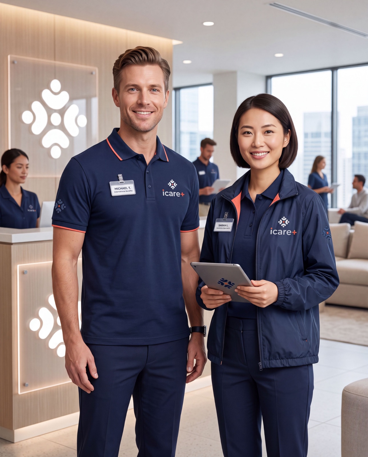 Equipe de atendimento icare+ no centro de suporte ao associado